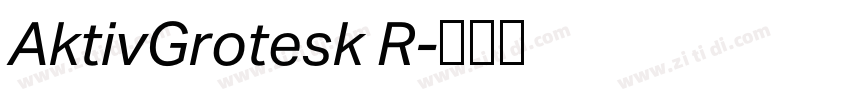 AktivGrotesk R字体转换